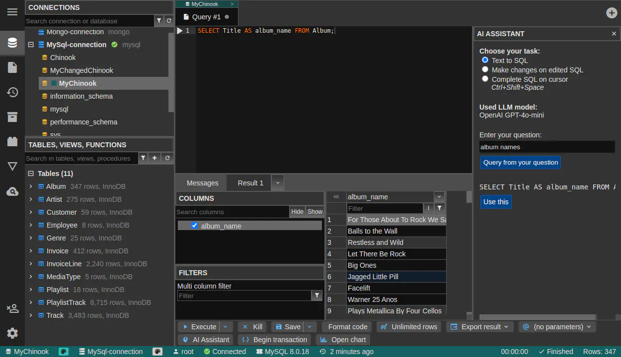 DbGate - ai assistant