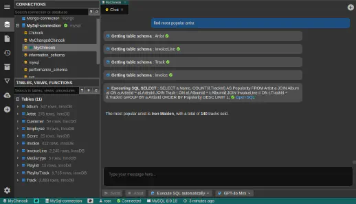 DbGate - database chat