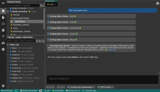 DbGate - database chat