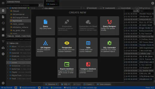 DbGate - new object window