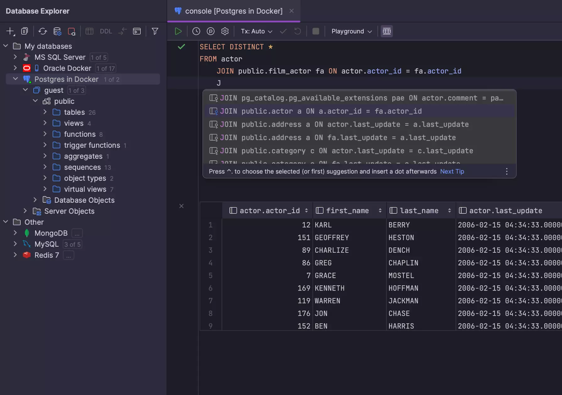 DataGrip screenshot